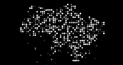 Digital Ukraine Map Formed by Color Dots Stock Footage 312259865