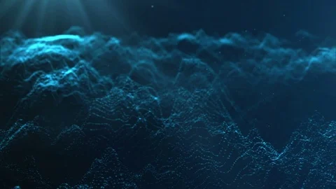 Digital Under Sea Floor Terrain HUD Stock Footage 71661063