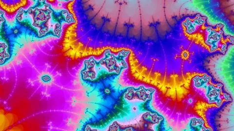 Digital Universe amazing abstract colorful background fractal high resolution Stock Illustration