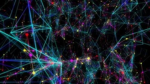 Digital universe.Abstract plexus background for different events and projects Stock Footage 79278291