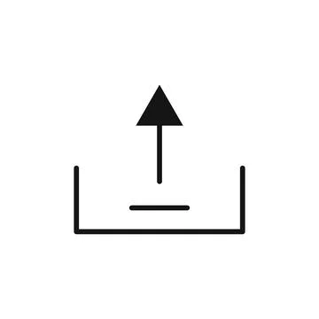 Digital Upload Icon Perfect for File Sharing and Media Uploads Stockillustratie