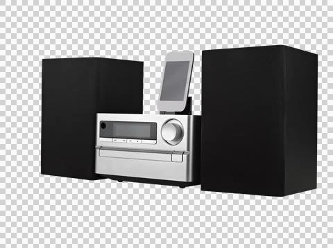 Digital usb, cd player and mp3 against the white background Stock Photos