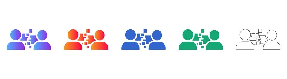 Digital User Data Transfer Icon Set イラスト素材