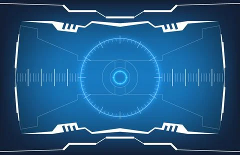 Digital user graphic. Hi-tech control panel. Futuristic Vector HUD Interface  Stock Illustration