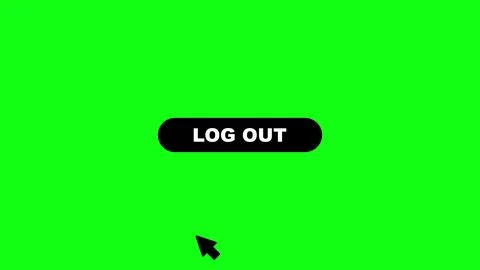 Digital user interface button with the text log out displayed in white font.. 库存插图