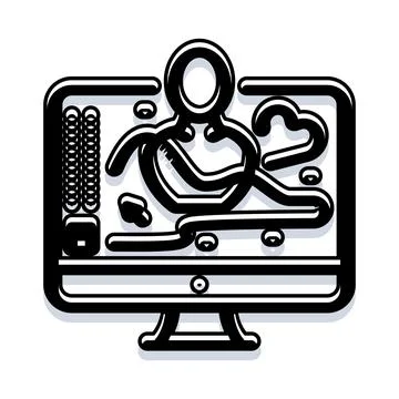 Digital user interface monitoring data streams and cloud Stockillustratie