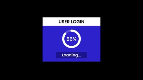 Digital user login interface loading circle animation Stock Footage 335297045