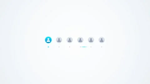 Digital user profile selection animation on white background. 4K Stock-Footage 343265813
