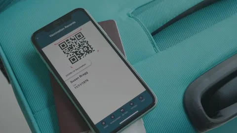 Digital Vaccination Record on Smartphone Stock Footage 314003886