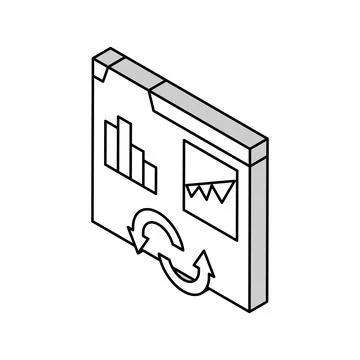 Digital value converter isometric icon vector illustration Stockillustratie