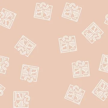 Digital value converter line seamless pattern Illustrazione stock