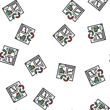 Digital value converter vector seamless pattern Illustrazione stock