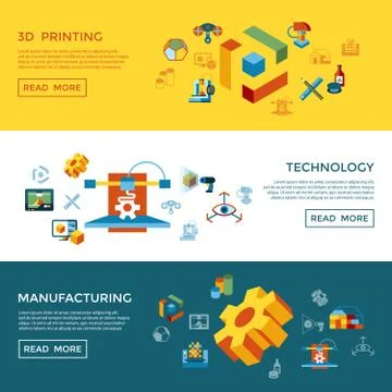 Digital vector 3d printing technology Stock Illustration
