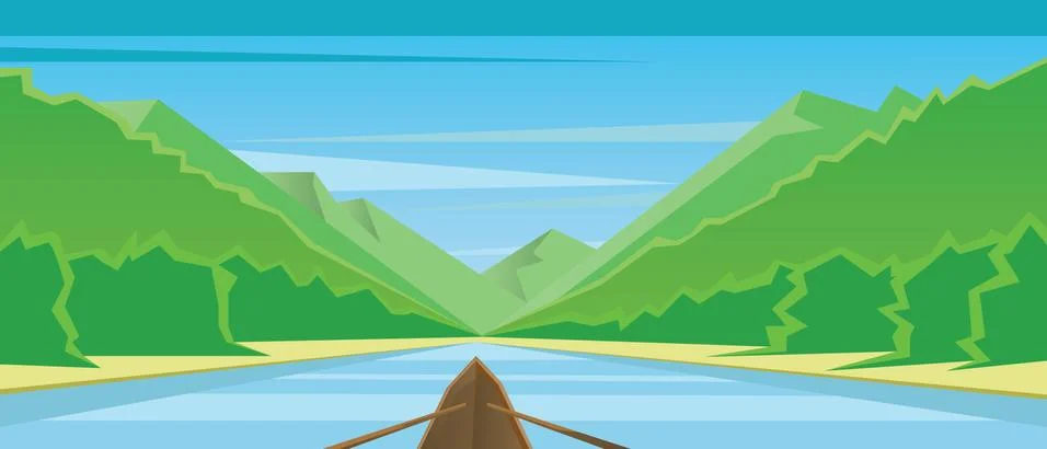 Digital vector abstract background with a boat Stock Illustration