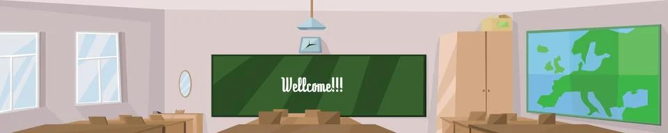 Digital vector abstract digital classroom Stock Illustration