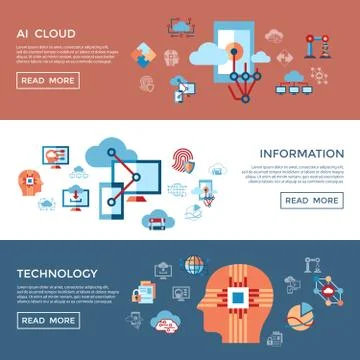 Digital vector artificial intelligence cloud icon Stock Illustration