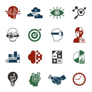 Digital vector augmented analytics Illustrazione stock