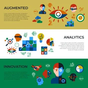 Digital vector augmented analytics 스톡 일러스트