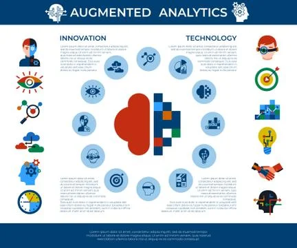 Digital vector augmented analytics Stock Illustration