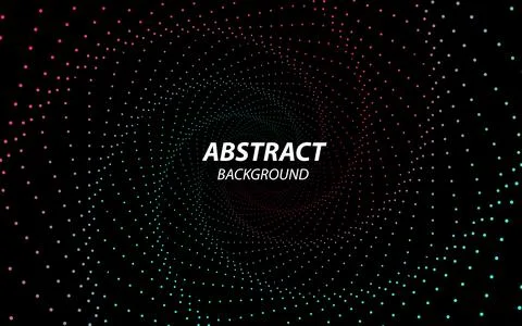 Digital Vector Background. Technology Fractal with Wave Lines and Dots. Futur 스톡 일러스트