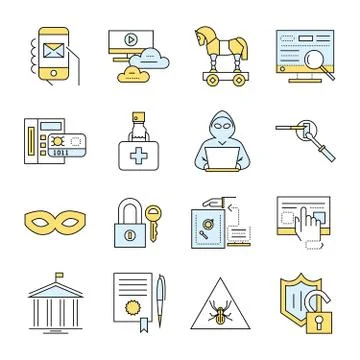 Digital vector blue internet security イラスト素材