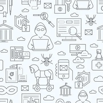 Digital vector blue internet security 스톡 일러스트