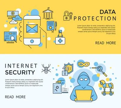 Digital vector blue internet security data Stock Illustration