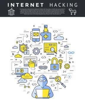 Digital vector blue internet security data イラスト素材