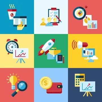 Digital vector blue red startup 스톡 일러스트