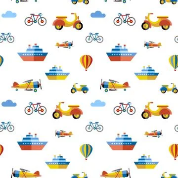 Digital vector blue red travel 스톡 일러스트