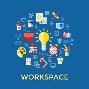 Digital vector blue red work Illustrazione stock