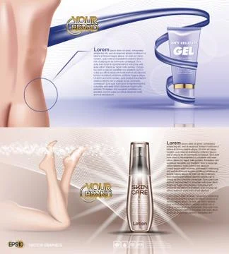 Digital vector blue violet anti cellulite skin Ilustración de archivo