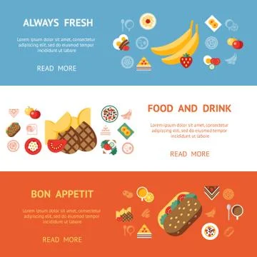 Digital vector breakfast meal fresh food and drink Stock Illustration