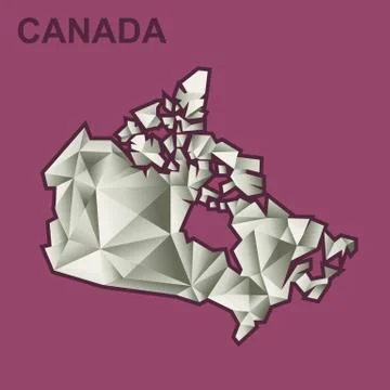 Digital vector canada map with abstract Stock Illustration