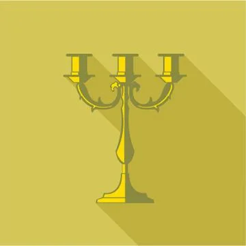 Digital vector candlestick with shadow Stock Illustration