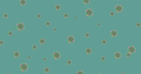 Digital vector of circle icons wallpaper like covid-19 cells. Stock Illustration