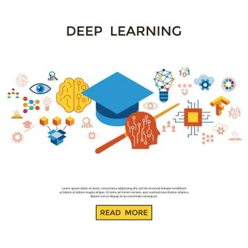 Digital vector deep learning 스톡 일러스트