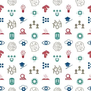 Digital vector deep learning Illustrazione stock