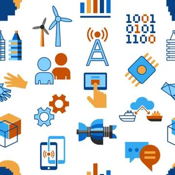 Digital vector digital tween assistant technology Illustrazione stock