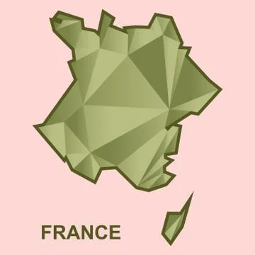 Digital vector france map with abstract Illustrazione stock