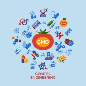 Digital vector genetic engineering technology Stock-Illustration