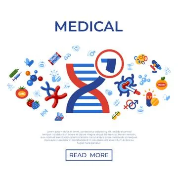 Digital vector genetic engineering technology Stock Illustration