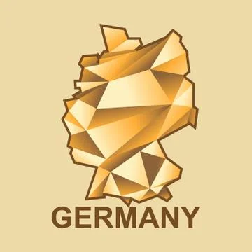 Digital vector germany map with abstract golden Illustrazione stock