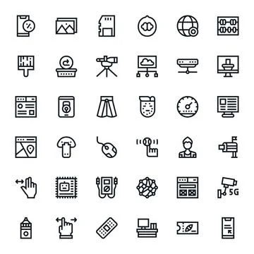 Digital Vector Icon Toolkit featuring 36 Pixel Optimized Retina Ready Bold .. イラスト素材