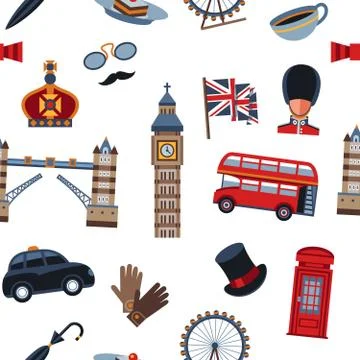 Digital vector london simple icons Ilustración de archivo