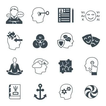 Digital vector neuro linguistic programming 库存插图