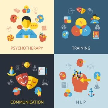 Digital vector neuro linguistic programming 스톡 일러스트