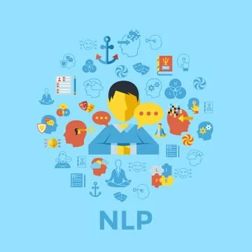 Digital vector neuro linguistic programming 스톡 일러스트