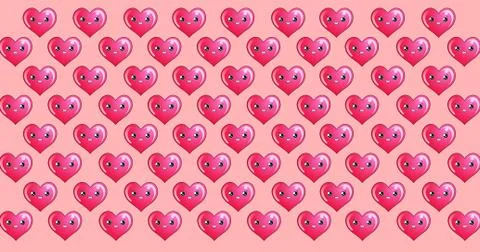 Digital vector of pink hearts wallpaper for Valentines Day 스톡 일러스트