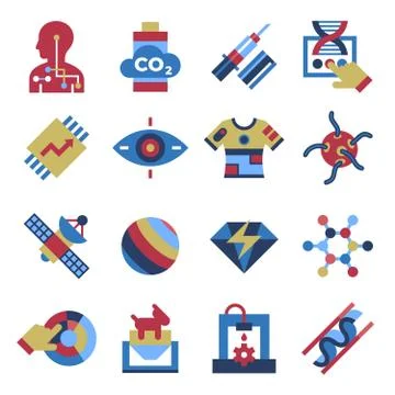 Digital vector quantum things to come technology Stock-Illustration